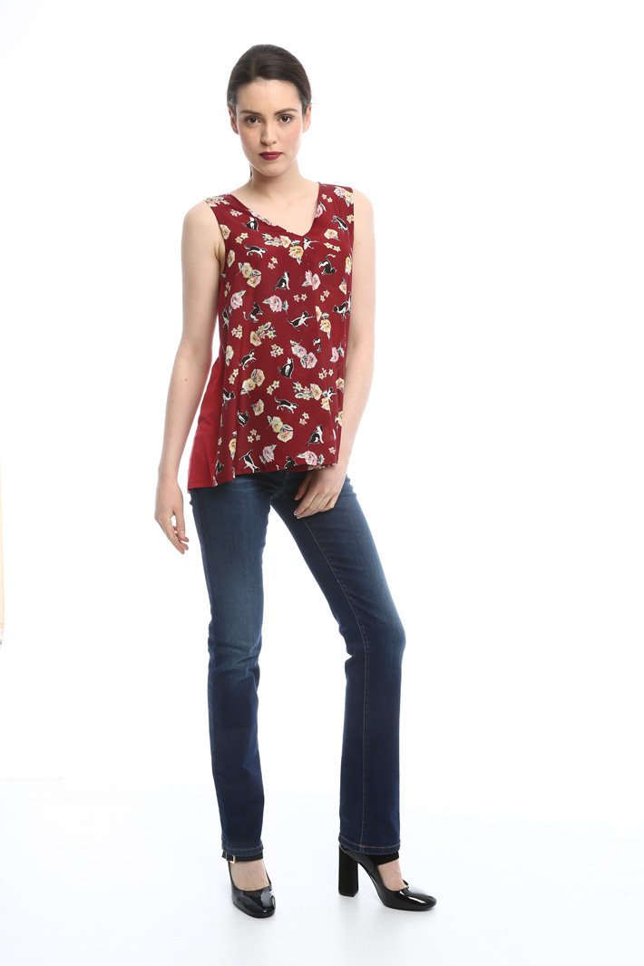 Top in jersey e seta Fashion Market Top in jersey e seta Fashion Market
