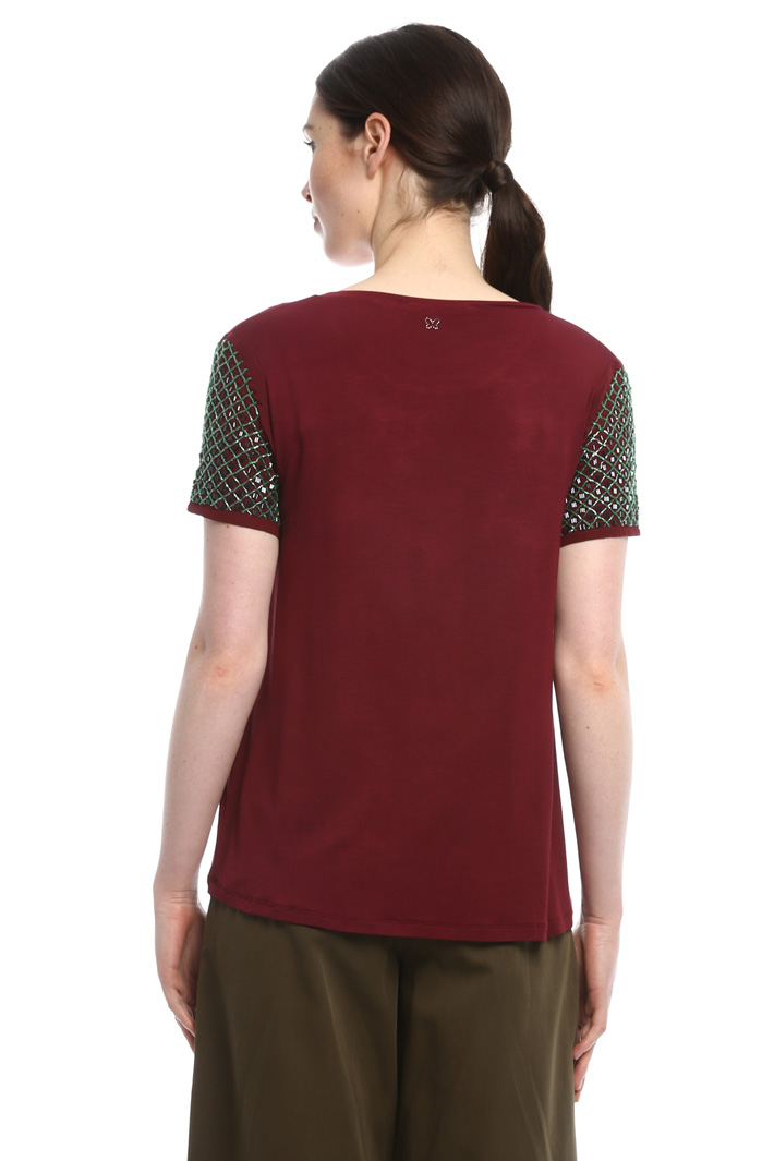T-shirt con maniche ricamate Fashion Market T-shirt con maniche ricamate Fashion Market
