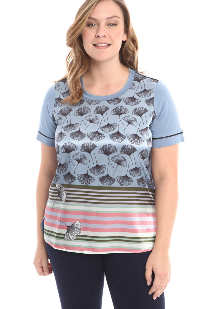 T-shirt con pannello in raso Fashion Market T-shirt con pannello in raso Fashion Market