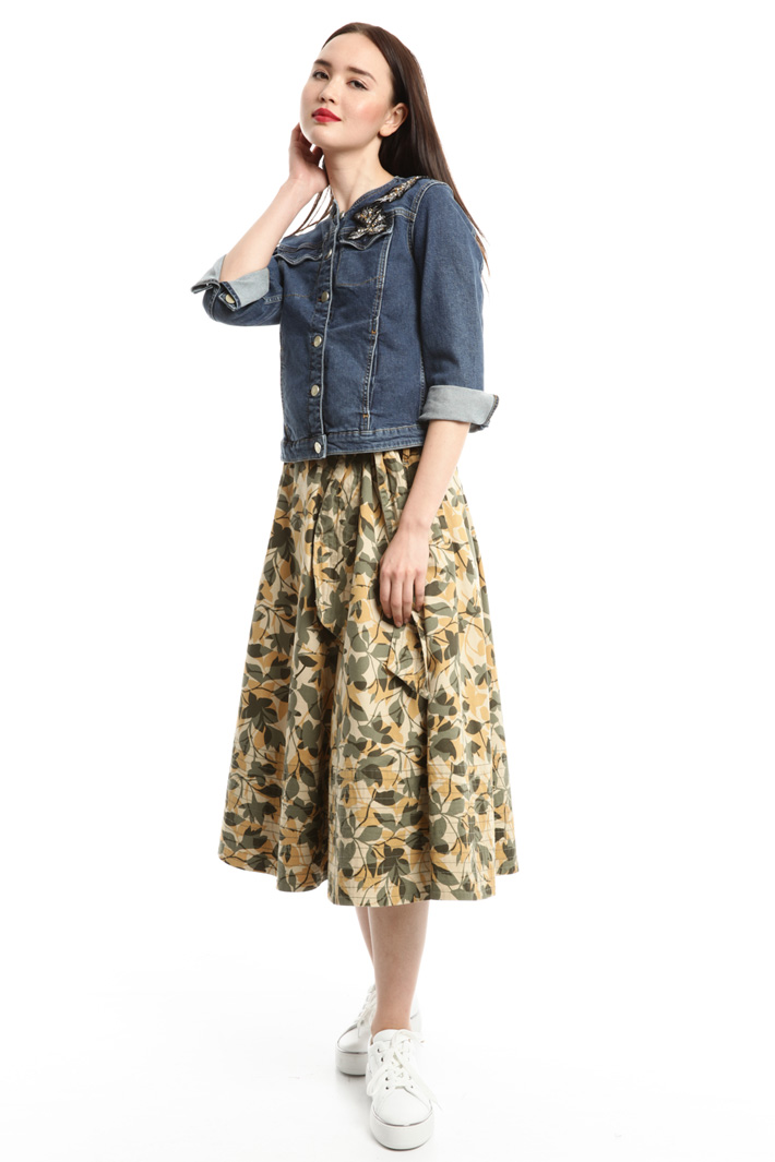Giacca in denim con ricamo Fashion Market Giacca in denim con ricamo Fashion Market