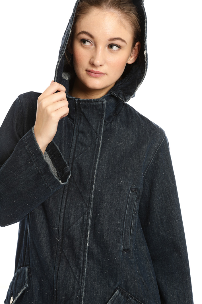 Parka in denim bottonato Fashion Market Parka in denim bottonato Fashion Market