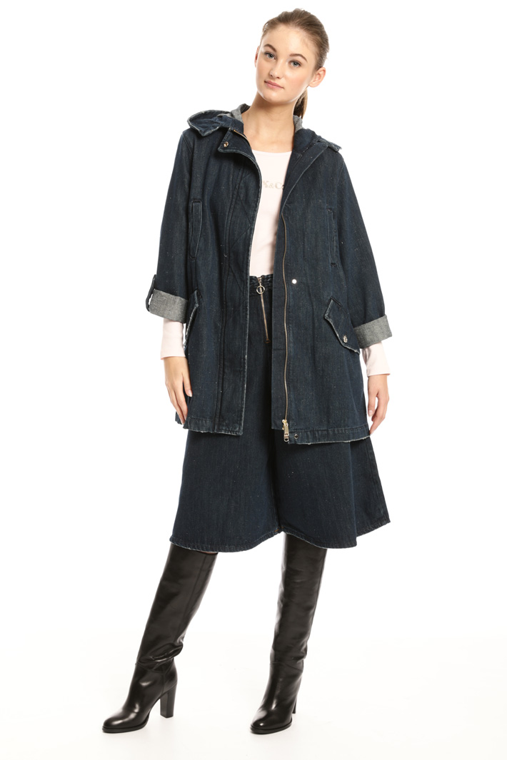 Parka in denim bottonato Fashion Market Parka in denim bottonato Fashion Market