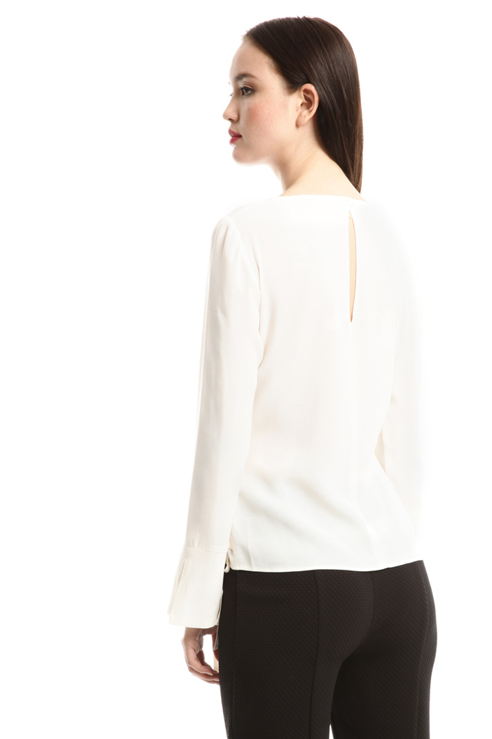 Blusa in marocain con nastri Fashion Market Blusa in marocain con nastri Fashion Market