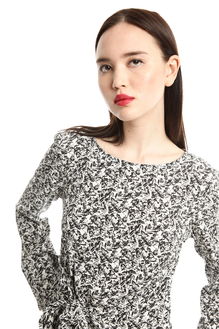 Blusa in marocain con nastri Fashion Market Blusa in marocain con nastri Fashion Market