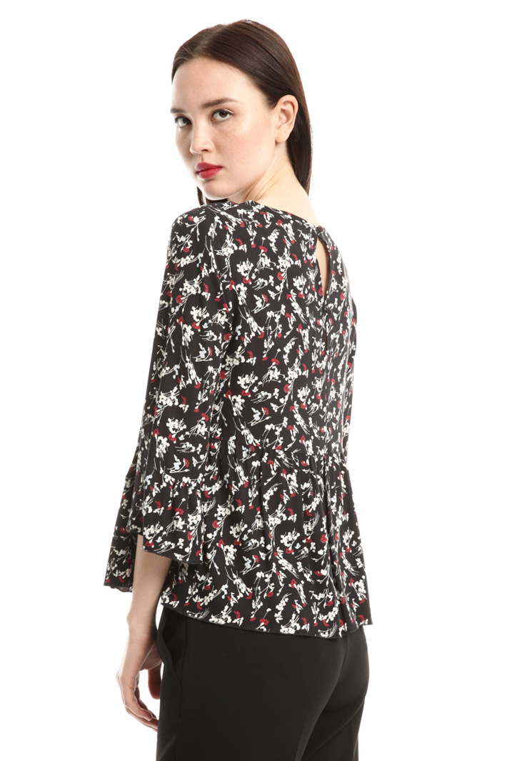 Blusa in sablé stampato Fashion Market Blusa in sablé stampato Fashion Market