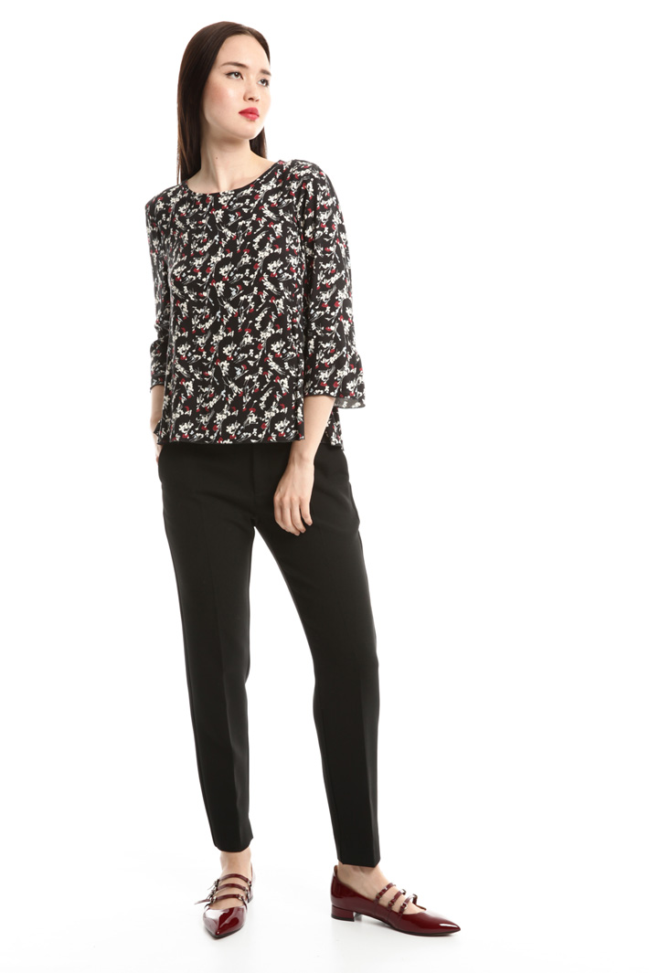 Blusa in sablé stampato Fashion Market Blusa in sablé stampato Fashion Market