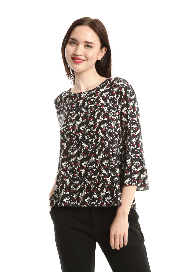 Blusa in sablé stampato Fashion Market Blusa in sablé stampato Fashion Market