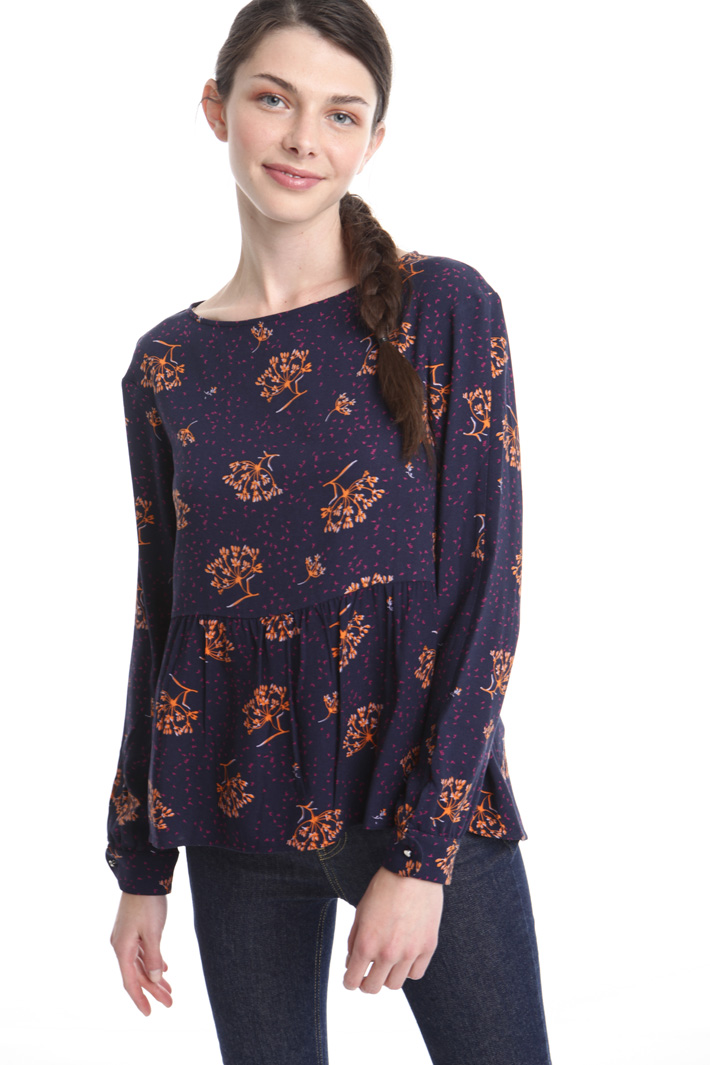 Blusa in crepe con fantasia Fashion Market Blusa in crepe con fantasia Fashion Market
