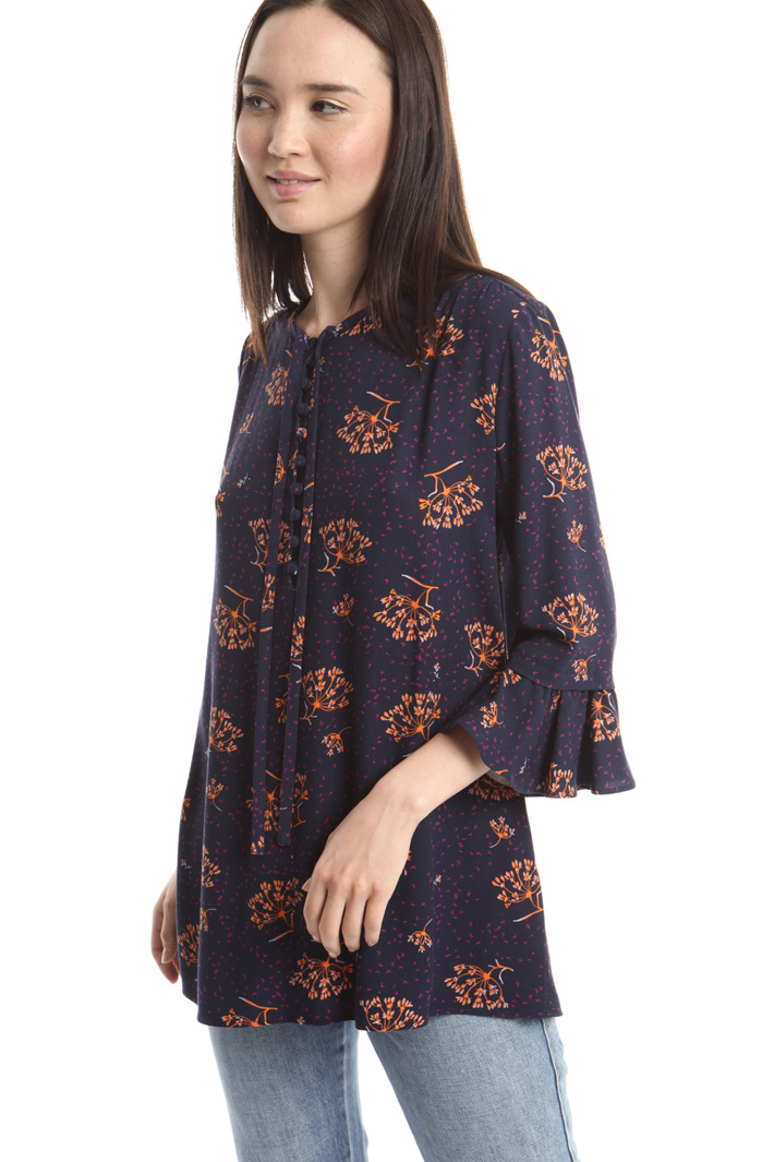 Blusa in sablé stampato Fashion Market Blusa in sablé stampato Fashion Market