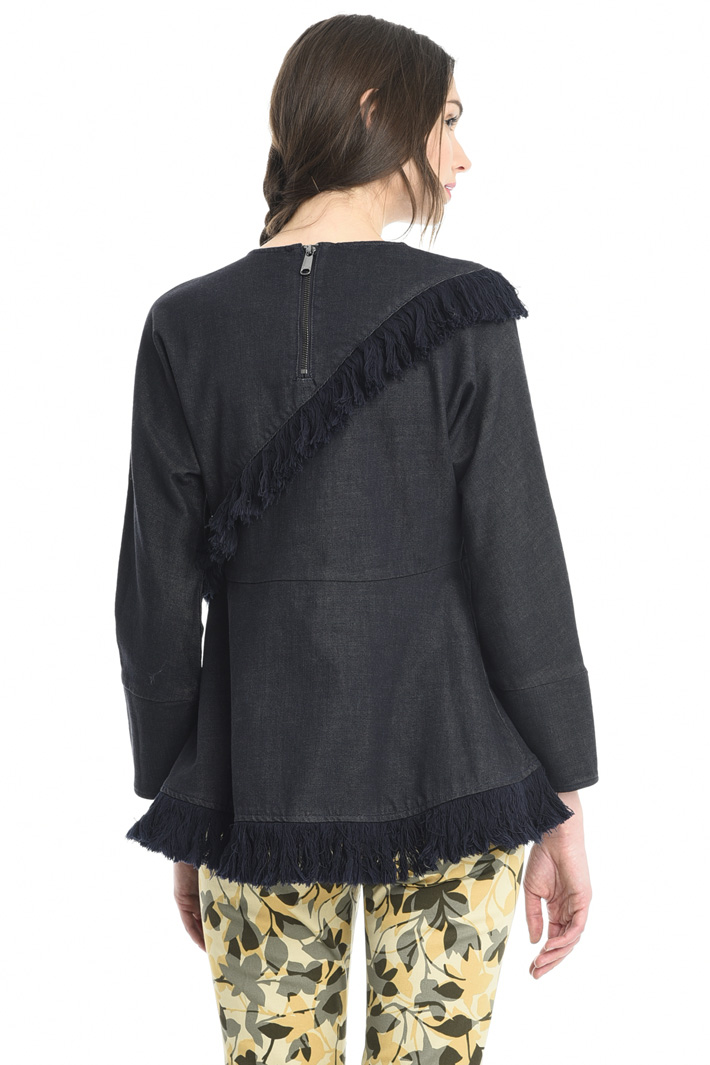 Casacca svasata in denim Fashion Market Casacca svasata in denim Fashion Market