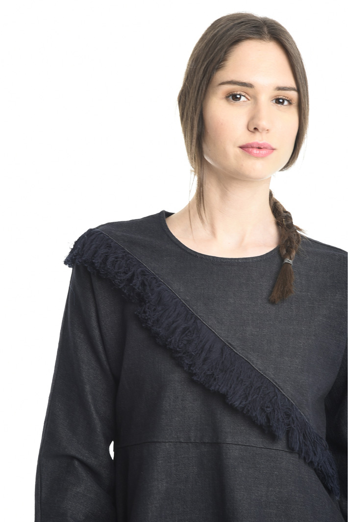 Casacca svasata in denim Fashion Market Casacca svasata in denim Fashion Market