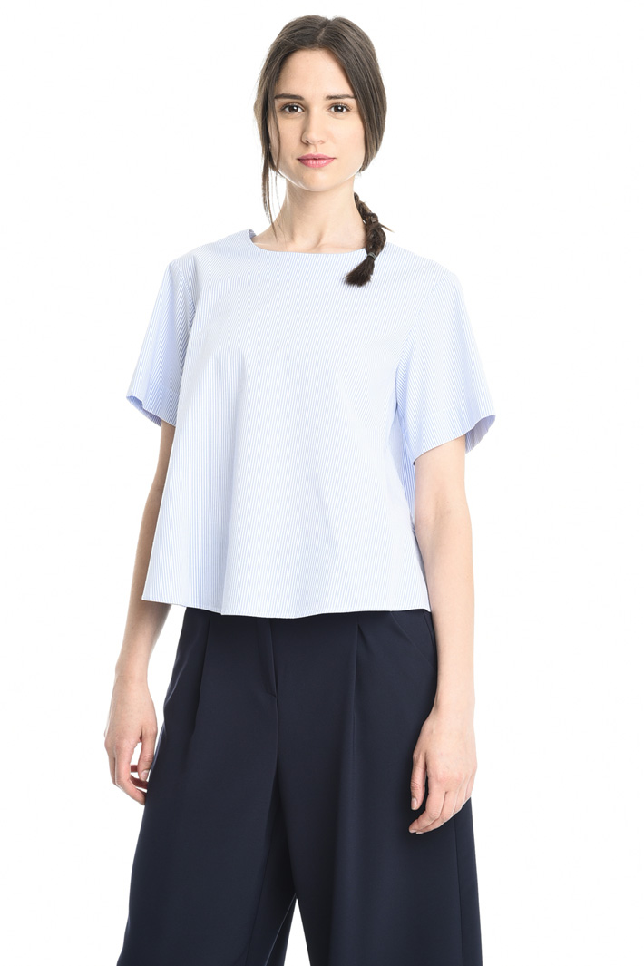 Blusa boxy in popeline Fashion Market Blusa boxy in popeline Fashion Market