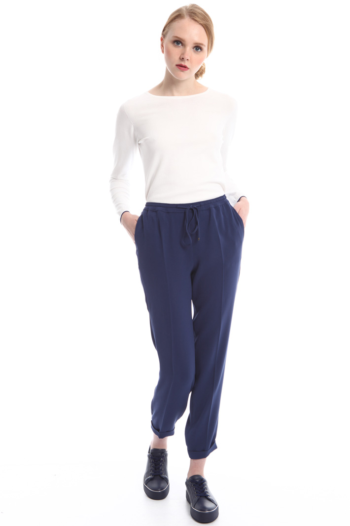 Pantaloni in cady con coulisse Fashion Market Pantaloni in cady con coulisse Fashion Market