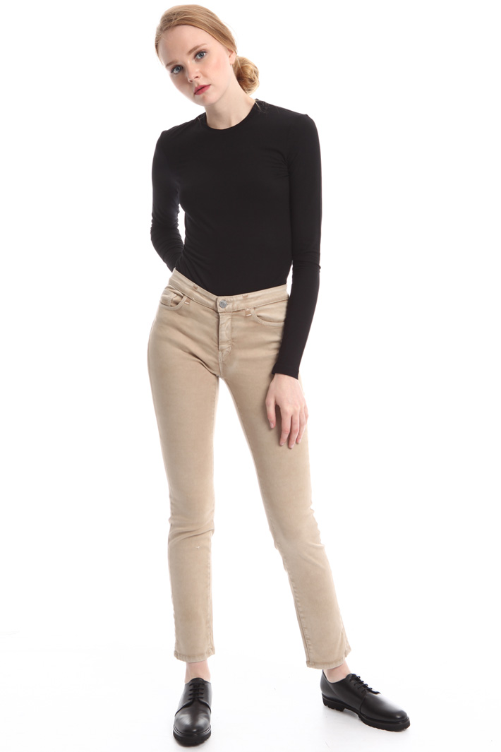 Pantaloni in drill di cotone Fashion Market Pantaloni in drill di cotone Fashion Market