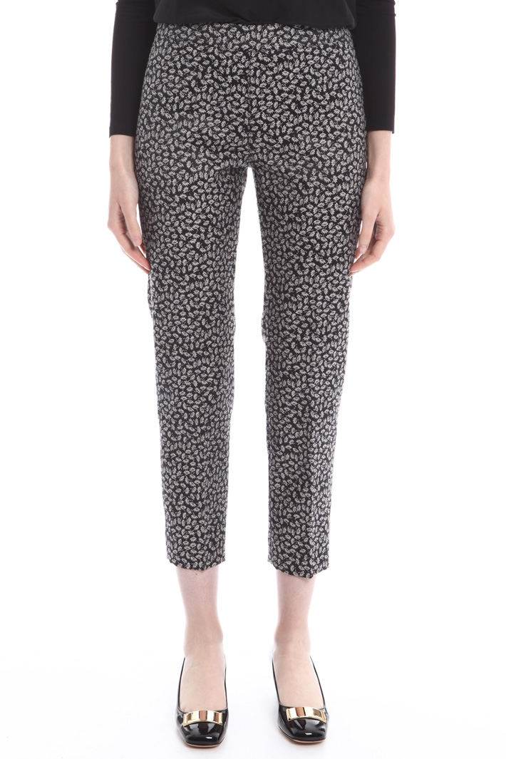 Pantaloni cropped jacquard Fashion Market Pantaloni cropped jacquard Fashion Market