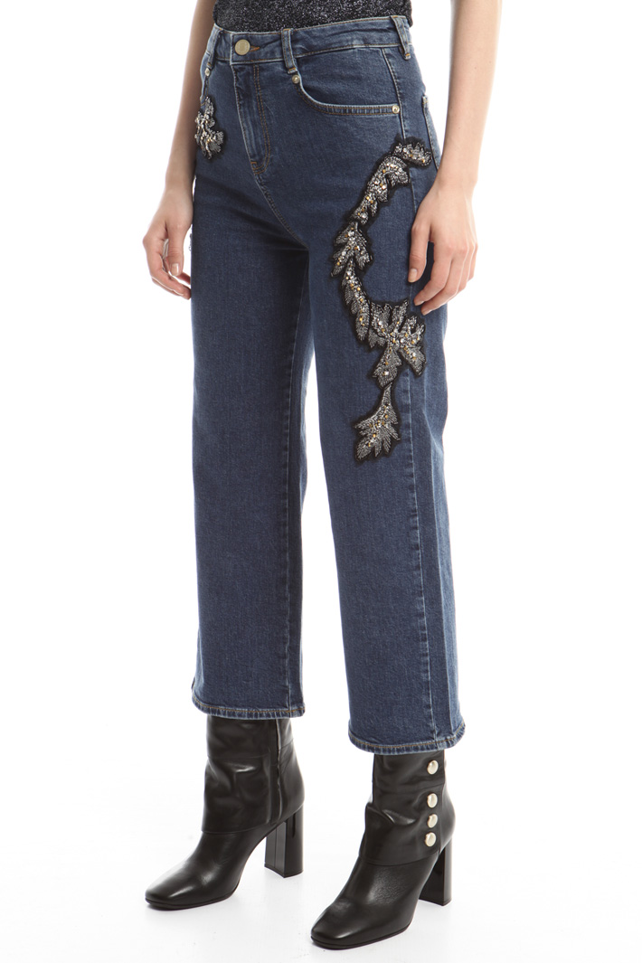 Jeans con ricami bijoux Fashion Market Jeans con ricami bijoux Fashion Market