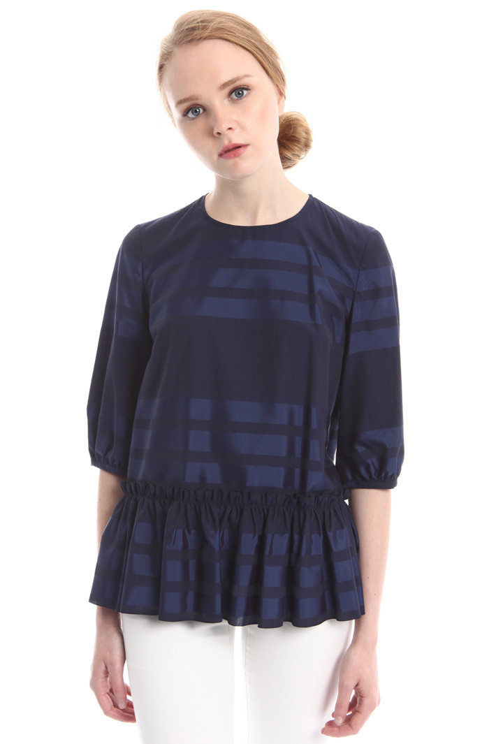 Blusa in popeline rigato Fashion Market Blusa in popeline rigato Fashion Market