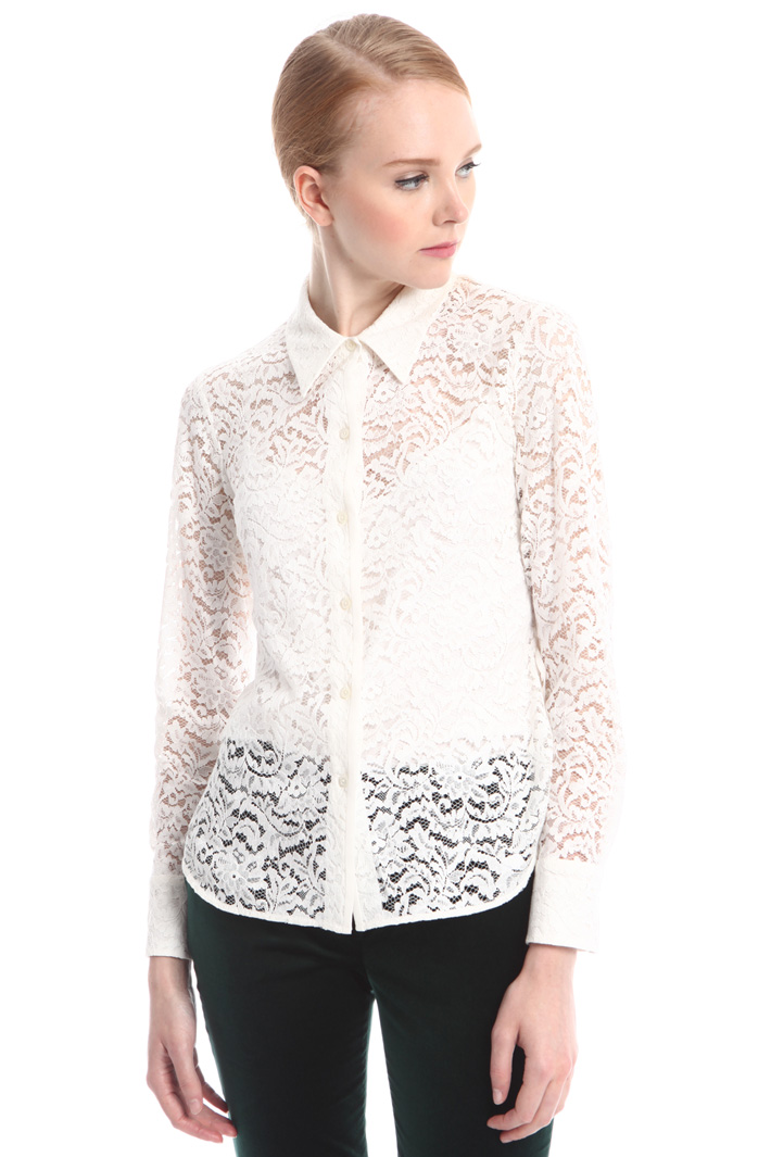 Camicia in pizzo con top Fashion Market Camicia in pizzo con top Fashion Market