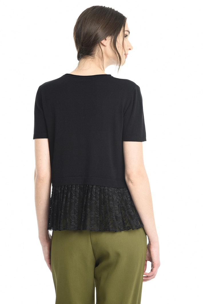 Maglia con balza in pizzo Fashion Market Maglia con balza in pizzo Fashion Market