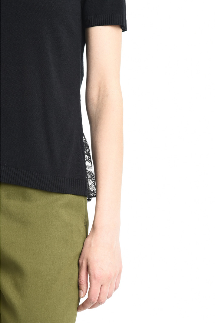 Maglia con balza in pizzo Fashion Market Maglia con balza in pizzo Fashion Market