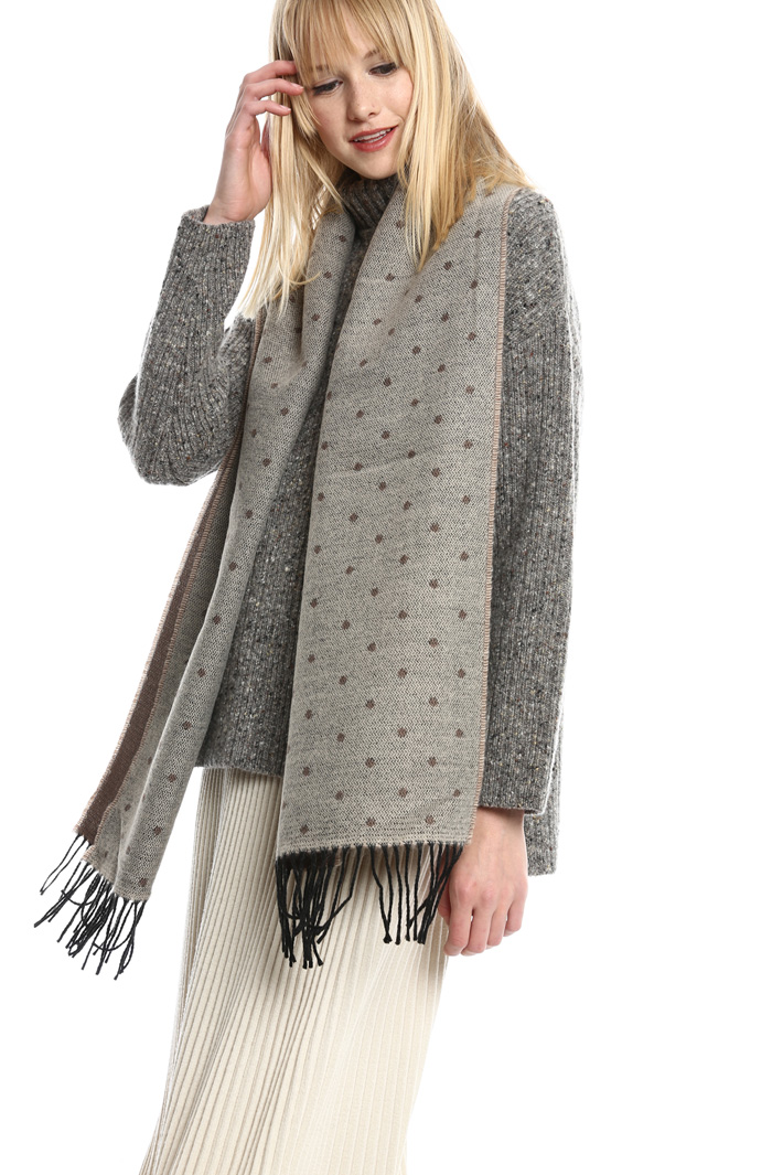 Sciarpa a pois con frange Fashion Market Sciarpa a pois con frange Fashion Market