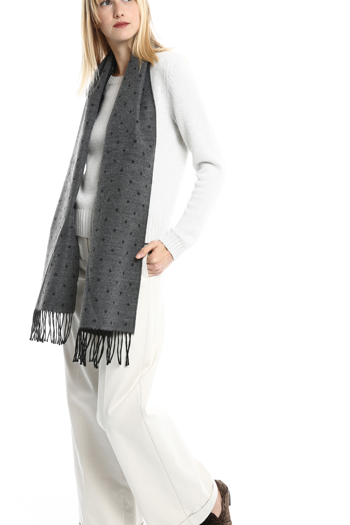 Sciarpa a pois con frange Fashion Market Sciarpa a pois con frange Fashion Market