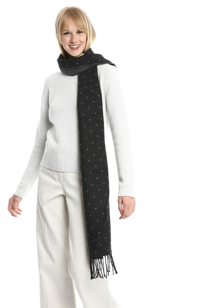 Sciarpa a pois con frange Fashion Market Sciarpa a pois con frange Fashion Market