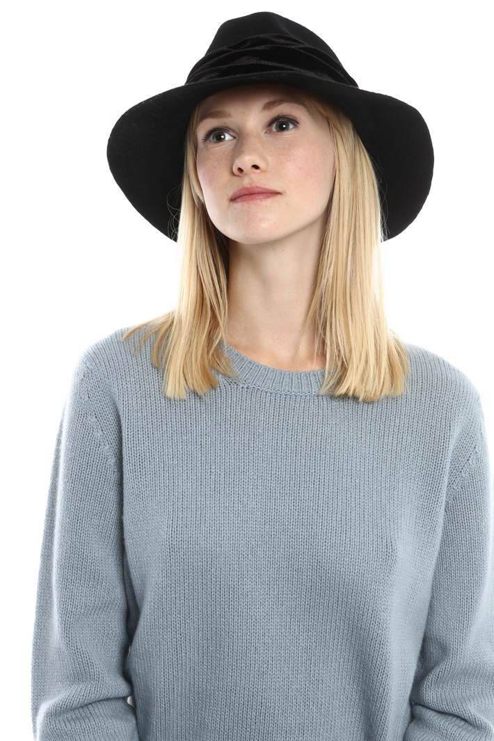 Fedora con fascia in ciniglia Fashion Market Fedora con fascia in ciniglia Fashion Market