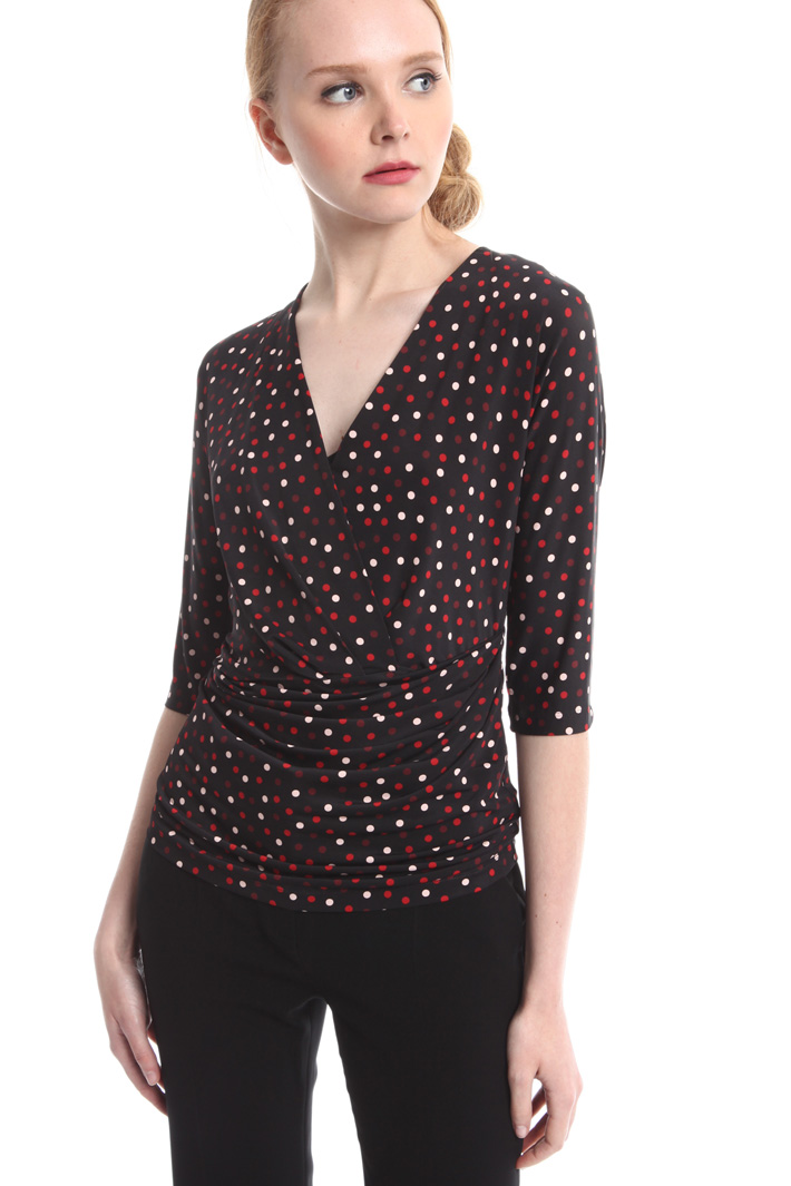Top in jersey a pois Fashion Market Top in jersey a pois Fashion Market