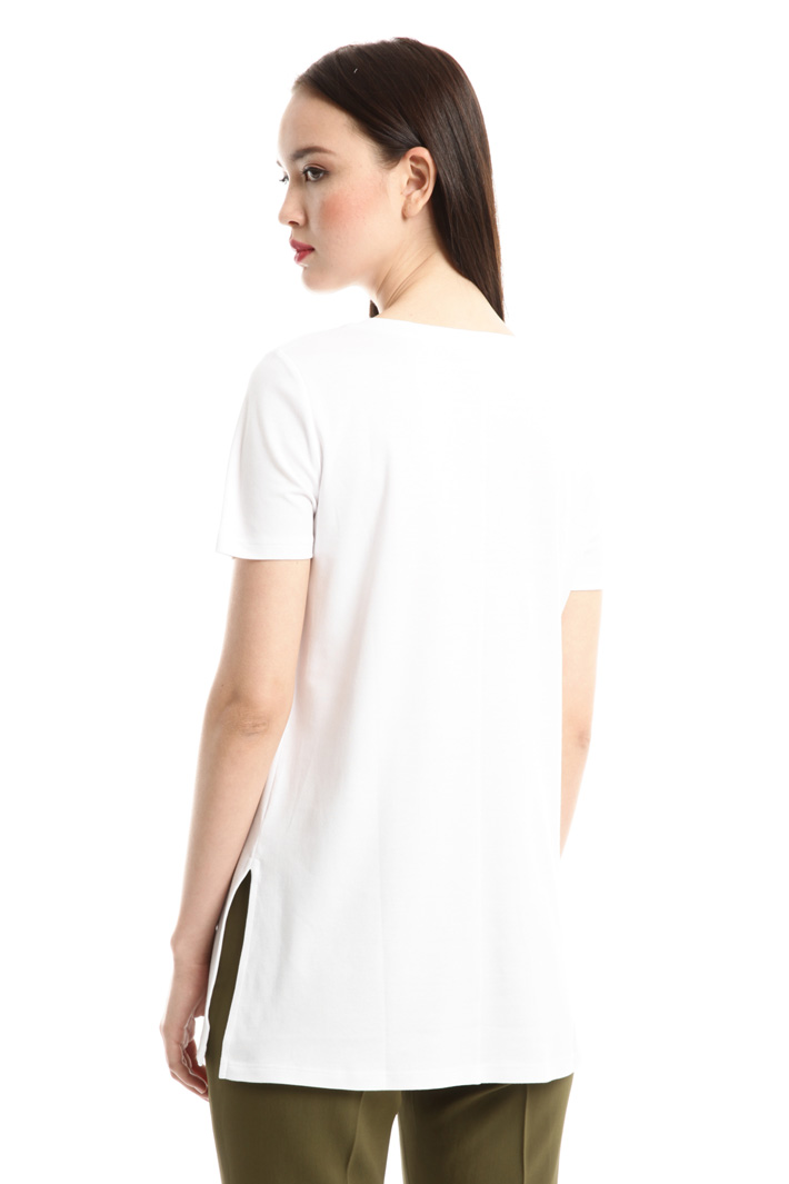 T-shirt con ricamo e stampa Fashion Market T-shirt con ricamo e stampa Fashion Market
