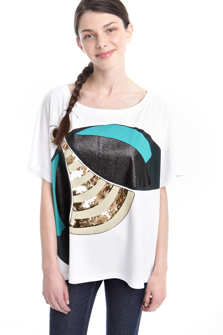T-shirt boxy con fantasia Fashion Market T-shirt boxy con fantasia Fashion Market