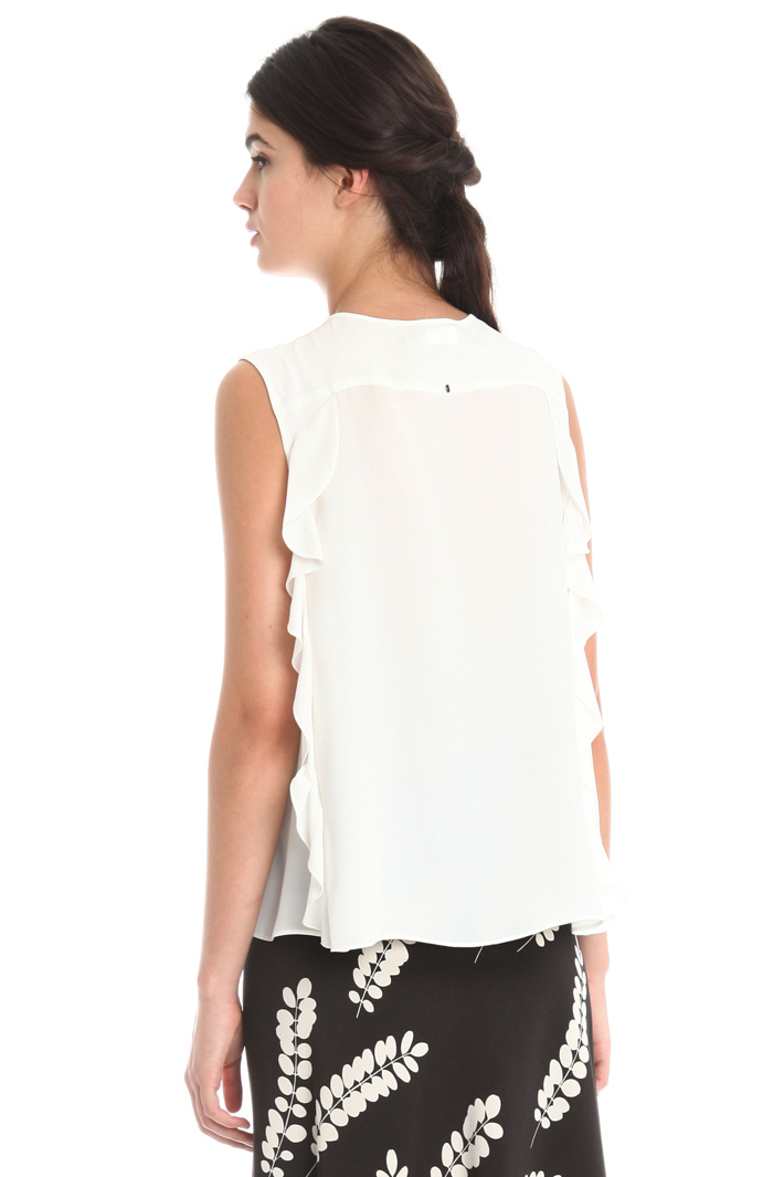 Top smanicato con ruches Fashion Market Top smanicato con ruches Fashion Market
