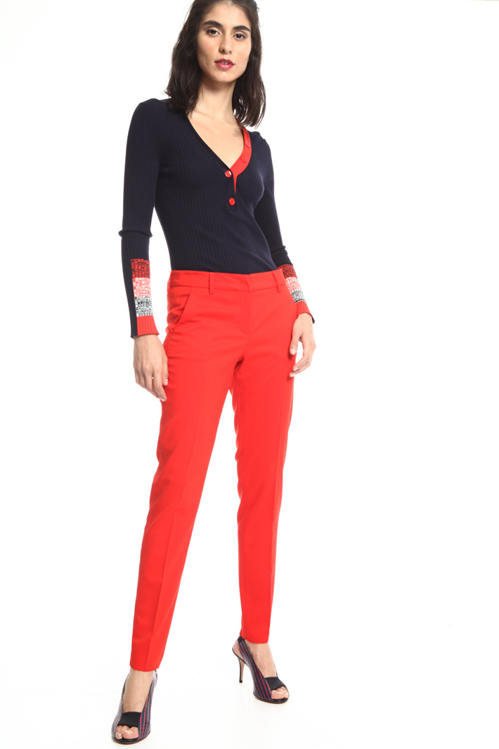 Pantalone aderente in lana Fashion Market Pantalone aderente in lana Fashion Market
