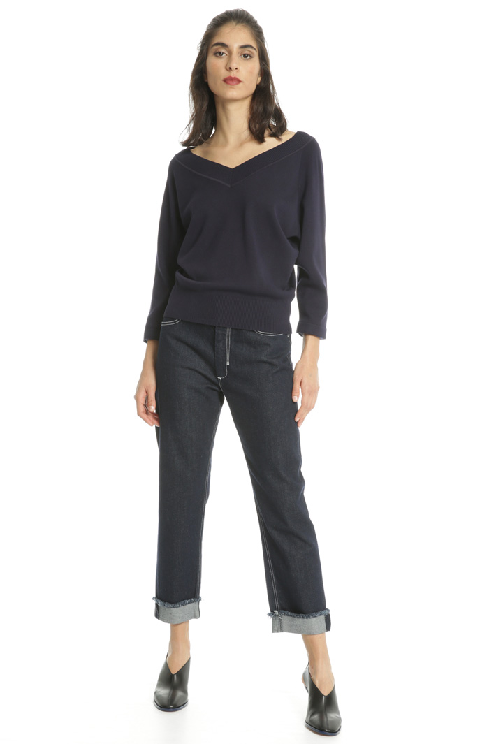 Jeans cropped in denim Fashion Market Jeans cropped in denim Fashion Market