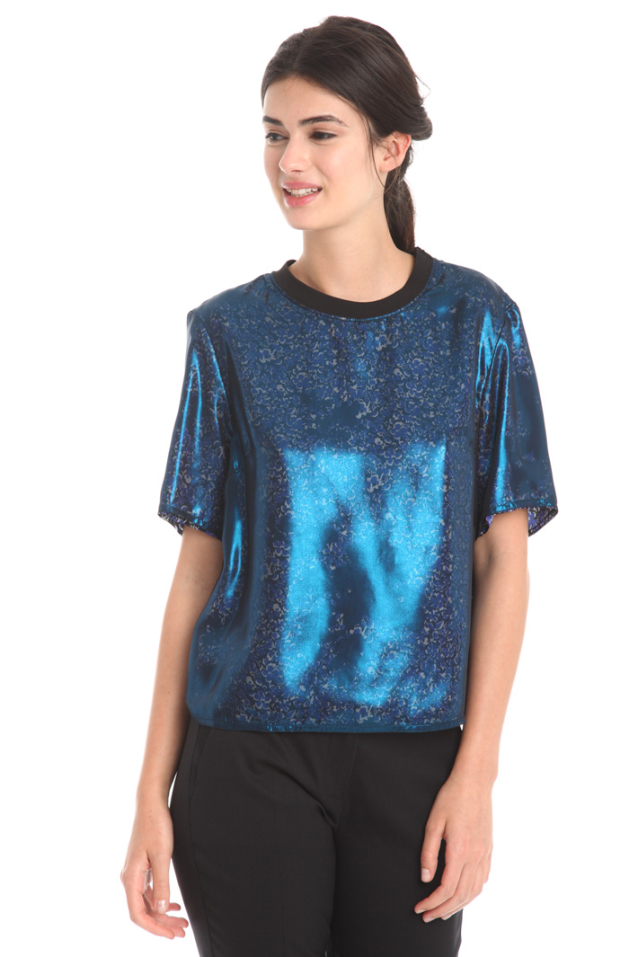 Top in chiffon laminato Fashion Market Top in chiffon laminato Fashion Market