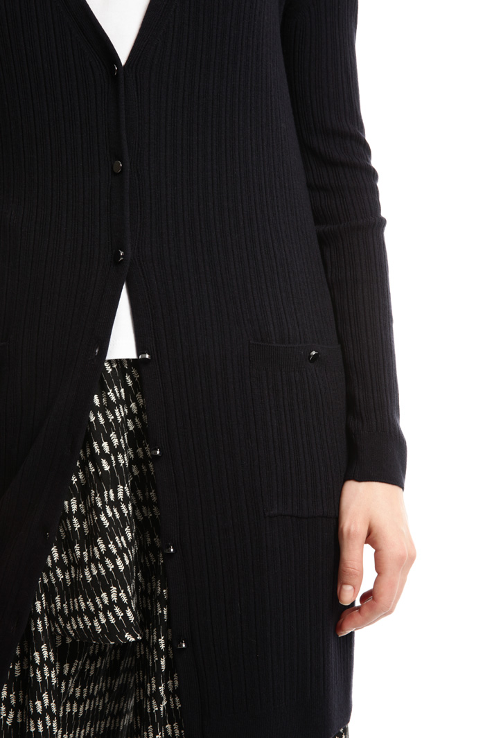 Cardigan a coste in viscosa Fashion Market Cardigan a coste in viscosa Fashion Market