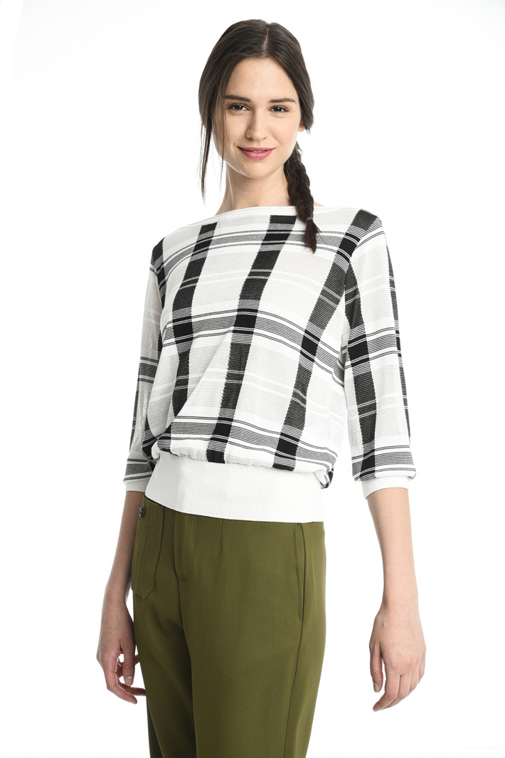 Maglia check in viscosa Fashion Market Maglia check in viscosa Fashion Market