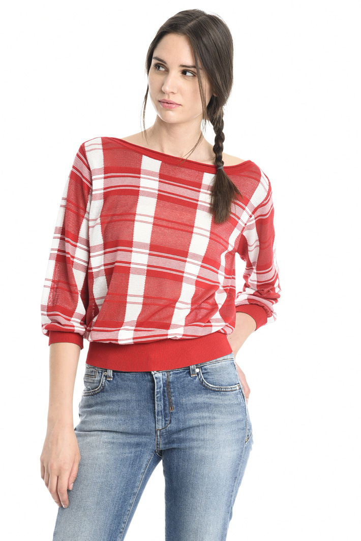 Maglia check in viscosa Fashion Market Maglia check in viscosa Fashion Market