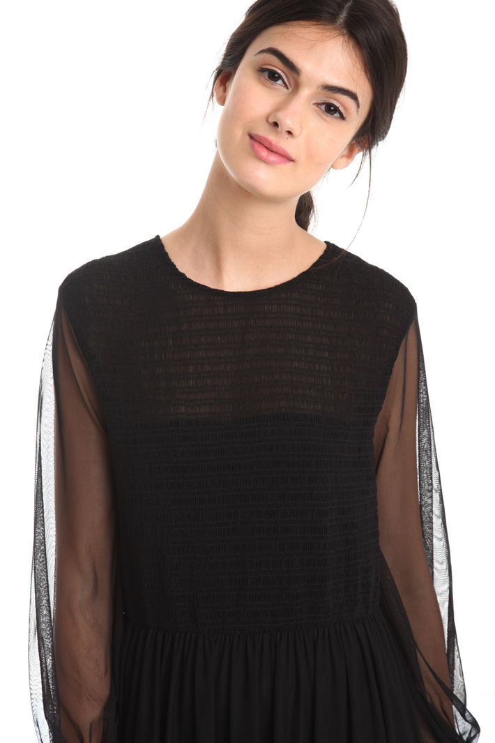 Abito fluido in tulle stretch Fashion Market Abito fluido in tulle stretch Fashion Market