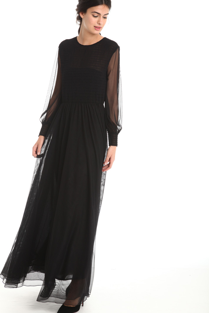 Abito fluido in tulle stretch Fashion Market Abito fluido in tulle stretch Fashion Market