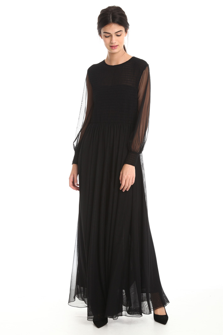 Abito fluido in tulle stretch Fashion Market Abito fluido in tulle stretch Fashion Market