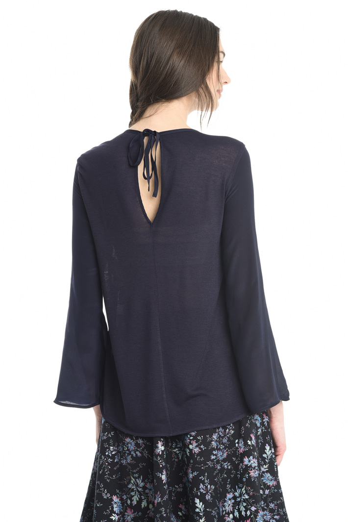 T-shirt in jersey e crepe Fashion Market T-shirt in jersey e crepe Fashion Market