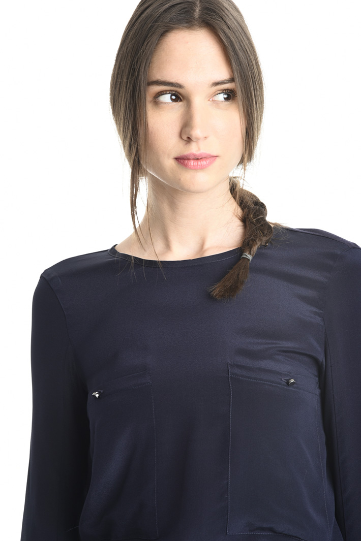 T-shirt in jersey e crepe Fashion Market T-shirt in jersey e crepe Fashion Market