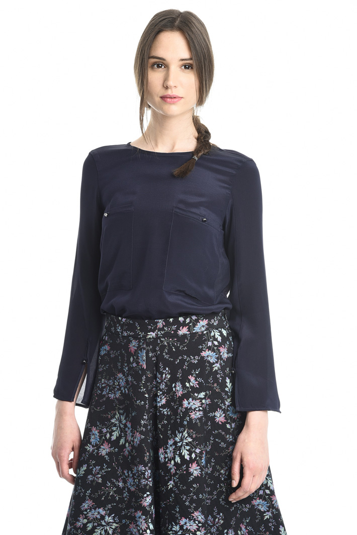 T-shirt in jersey e crepe Fashion Market T-shirt in jersey e crepe Fashion Market