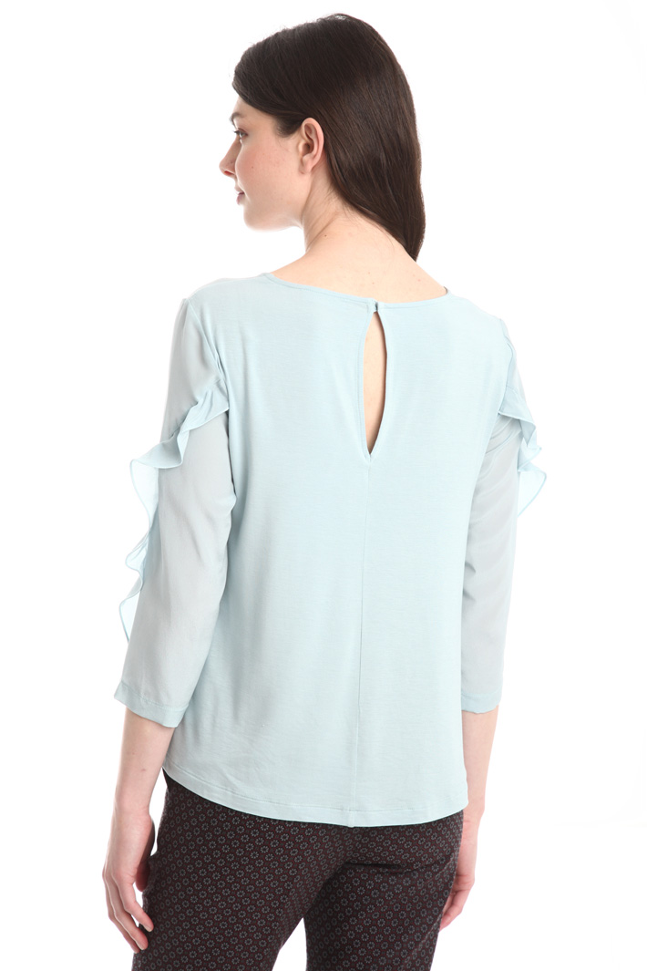 T-shirt bitessuto con volant Fashion Market T-shirt bitessuto con volant Fashion Market