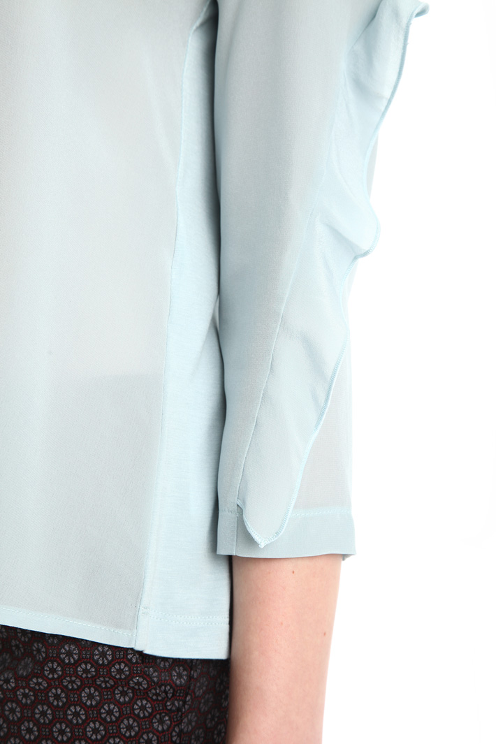 T-shirt bitessuto con volant Fashion Market T-shirt bitessuto con volant Fashion Market