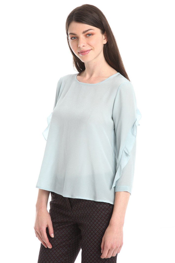 T-shirt bitessuto con volant Fashion Market T-shirt bitessuto con volant Fashion Market