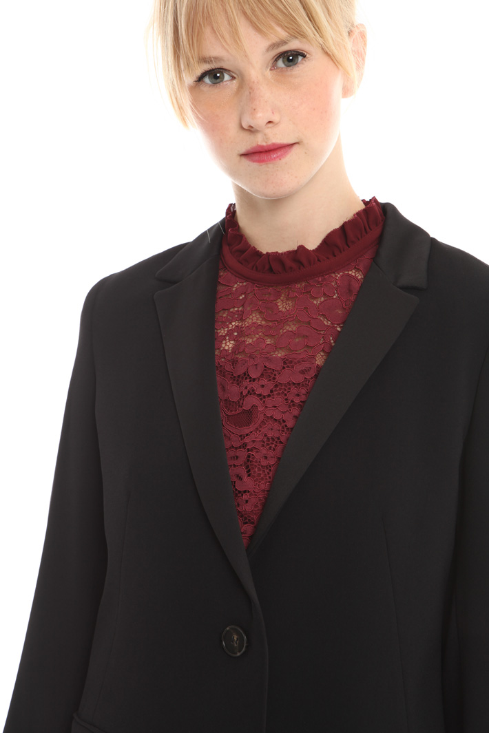Blazer in crepe enver satin Fashion Market Blazer in crepe enver satin Fashion Market