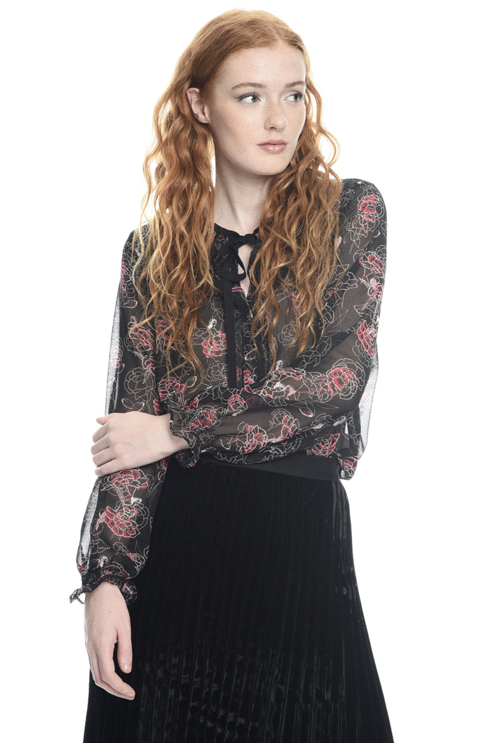 Camicia in georgette stampata Fashion Market Camicia in georgette stampata Fashion Market