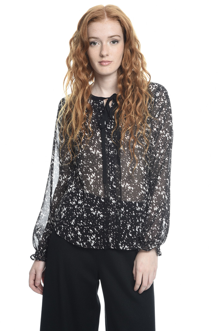 Camicia in georgette stampata Fashion Market Camicia in georgette stampata Fashion Market